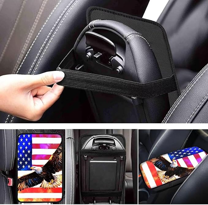 Biyejit Car Center Console Armrest Cushion Cover Pad Car Interior Decor Accessories Universal Fit for Sedan, Truck, SUV