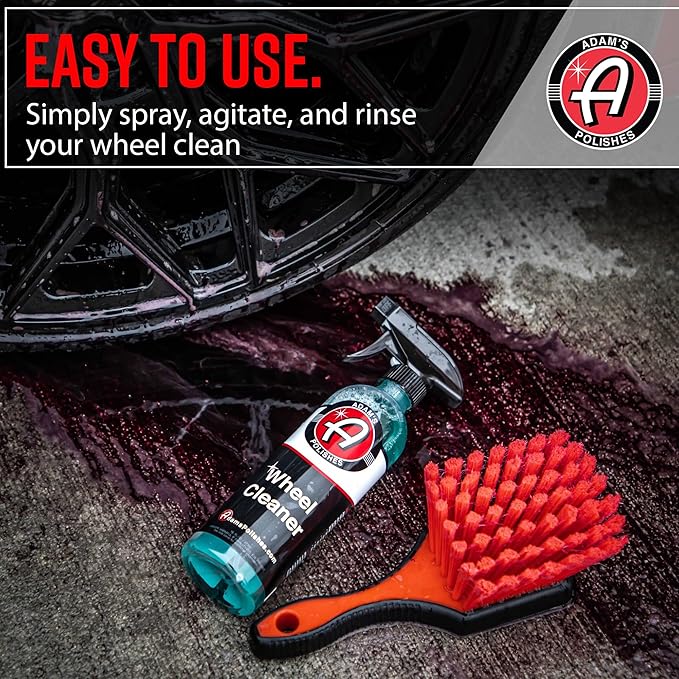 Adam's Polishes Wheel Cleaner Gallon - Tough Wheel Cleaning Spray for Car Wash Detailing | Rim Cleaner & Brake Dust Remover | Safe On Chrome Clear Coated & Plasti Dipped Wheels| Use w/Wheel Brush