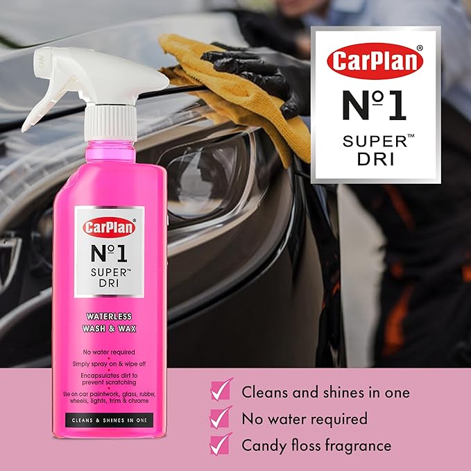 CarPlan No.1 Super Dri Waterless Car Wash & Wax, 21 Fl Oz