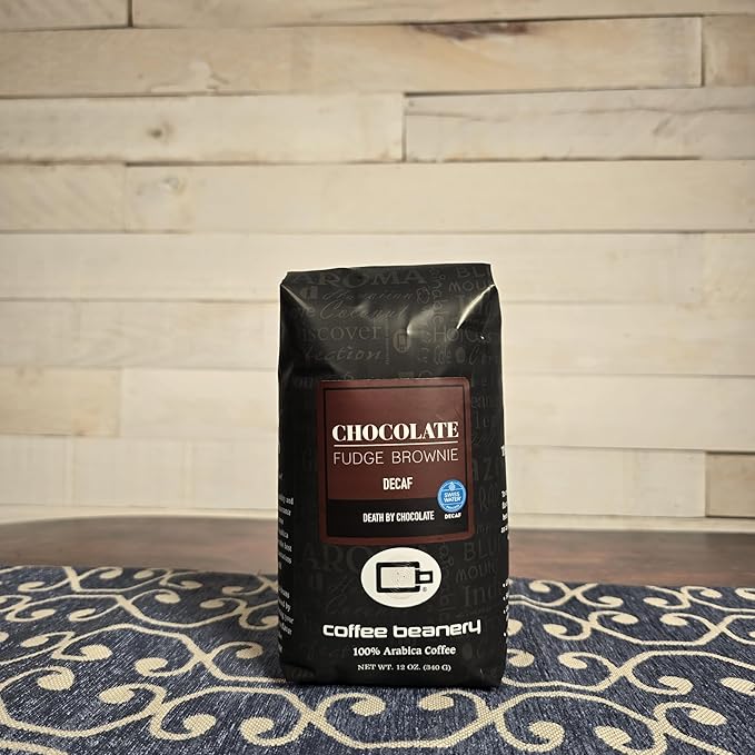 Chocolate Fudge Brownie Flavored Coffee SWP Decaf, Specialty Arabica Coffee, Medium Roast, 12 ounce, Automatic Drip (Ground)