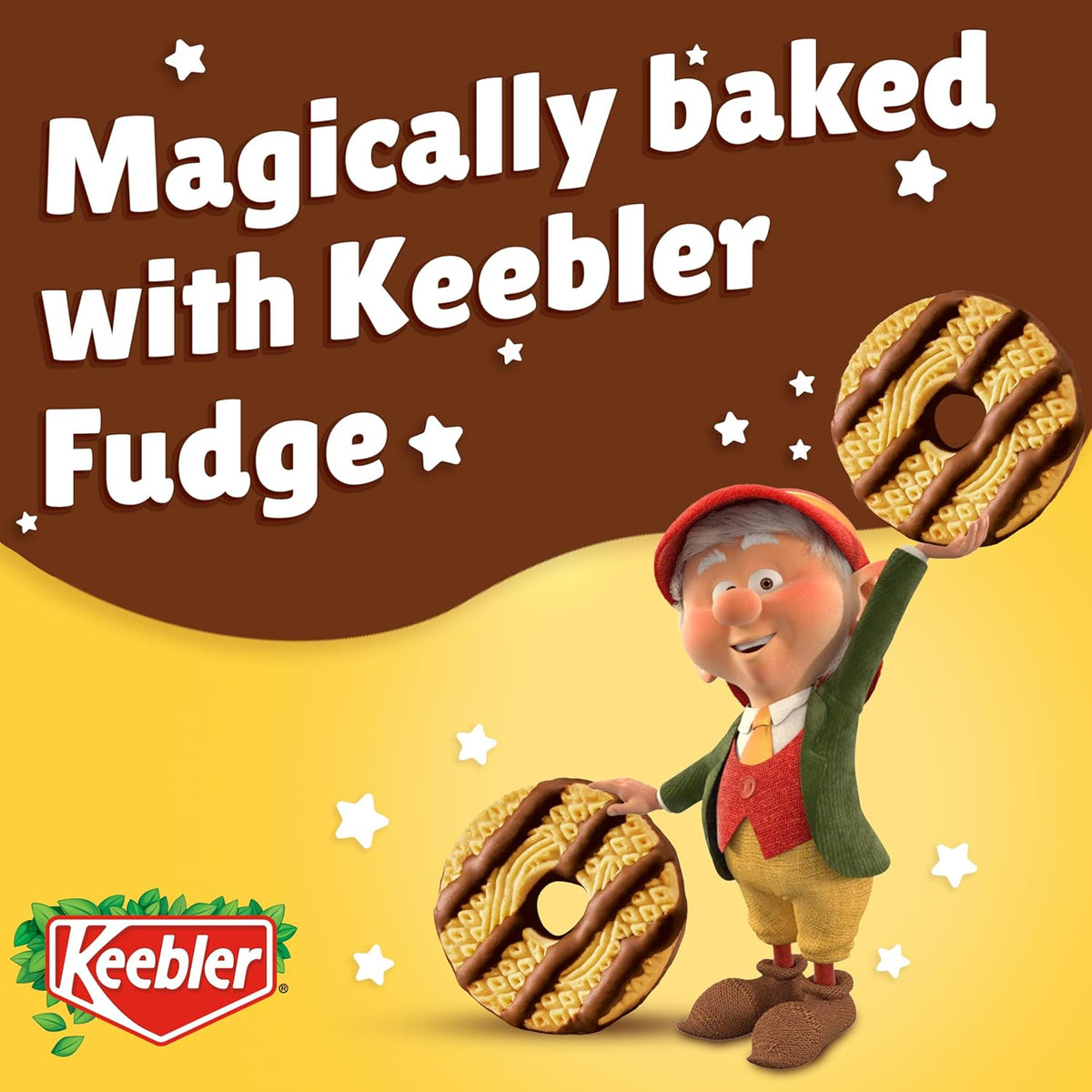 Keebler Fudge Stripes Minis, Original Shortbread Mini Cookies Coated in Keebler Fudge, 1 oz, 10 ct