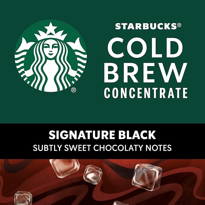 Starbucks Cold Brew Coffee Concentrate, Signature Black Iced Coffee, 32 fl oz