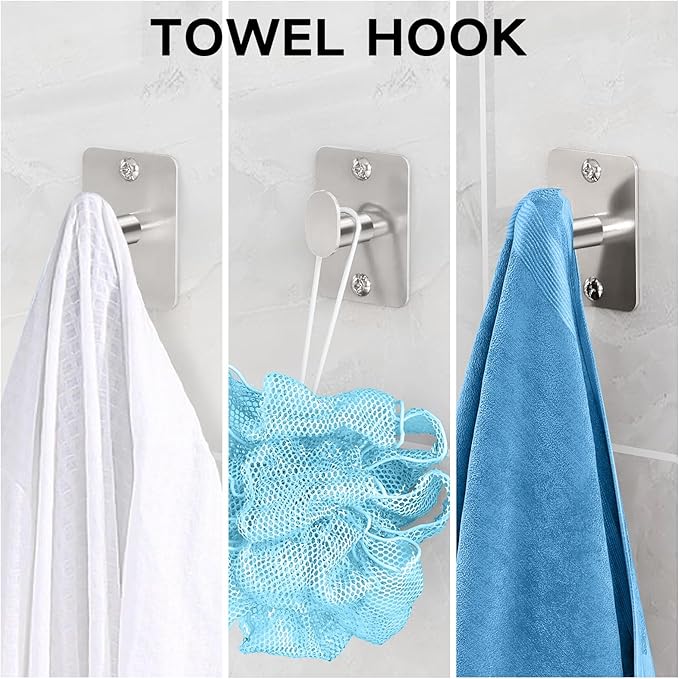 KLJKPA 20 Pieces Bathroom Accessories Set, Brushed Nickel Bathroom Hardware Set, 24 inch Towel Bar, Towel Racks for Bathroom, Robe Towel Hooks, Toilet Paper Holder Wall Mounted