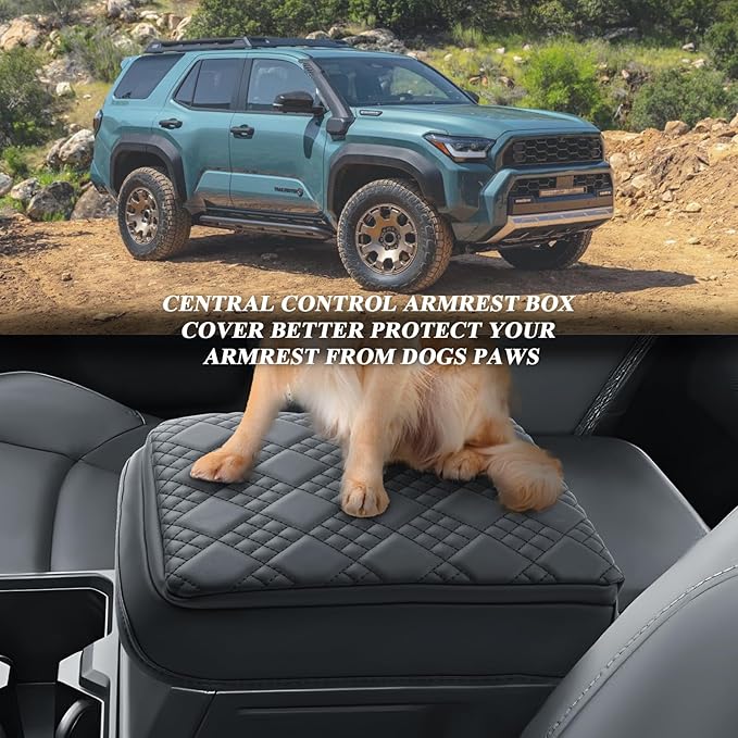 BIBIBO for 2025 2026 Toyota 4Runner Center Console Armrest Cover 2025 2026 Toyota 4Runner Arm Rest Cover 2025 Toyota 4Runner Accessories 2025 4Runner Armrest (Thick)