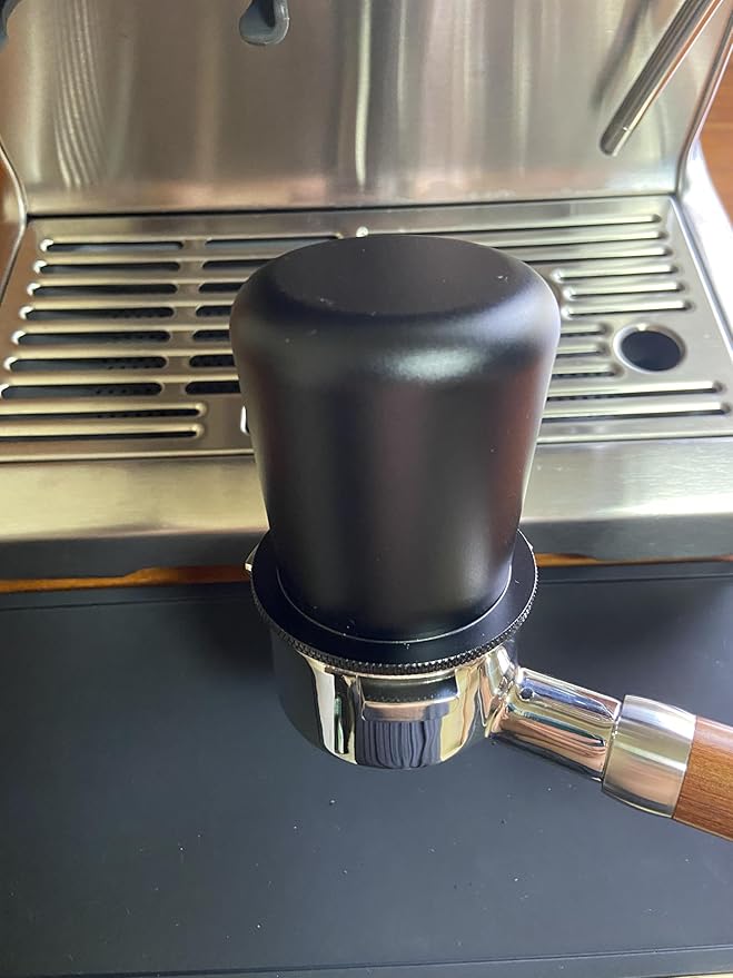 58mm Espresso Dosing Cup Compatible with Breville Rancilio, Gaggia, E61 Group Head Espresso Machine Coffee Dose Cup-Aluminum Black