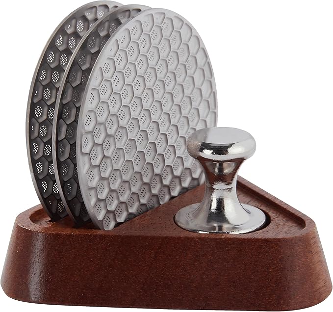 Espresso 3cps 58.5mm Puck Screen made of 316 stainless steel 1mm thick 60μm accuracy Reusable Filter for Espresso Portafilter Filter Basket