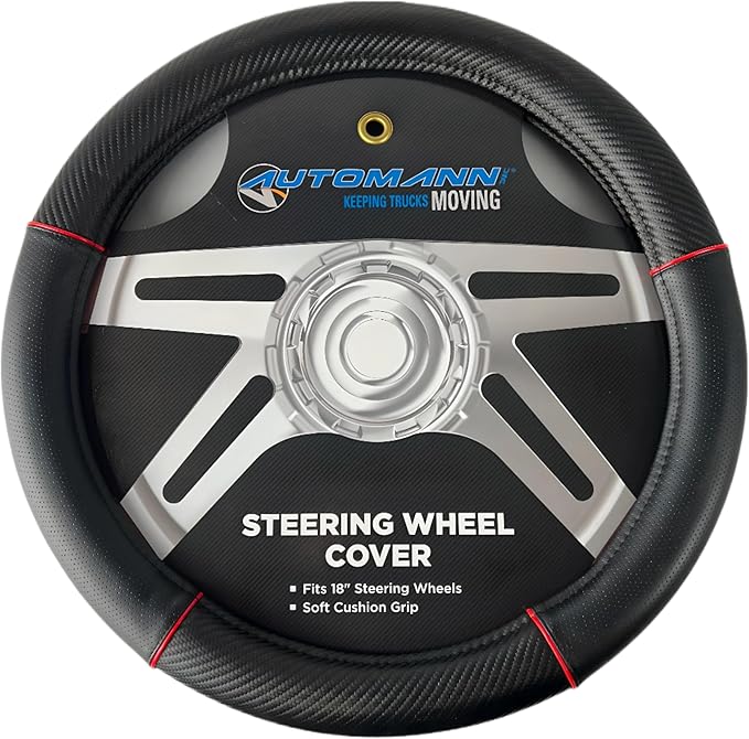 Automann 562.99008SWC-R Steering Wheel Cover Black/Red