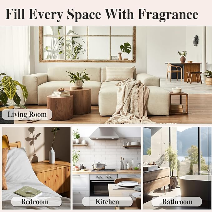 PHATOIL 3.38FL.OZ Sandalwood Sanctuary Fragrance Oils for Aromatherapy, Essential Oils for Diffusers for Home, Perfect for Diffuser, Yoga, Skin Care, DIY Candle and Soap Making - 100ml