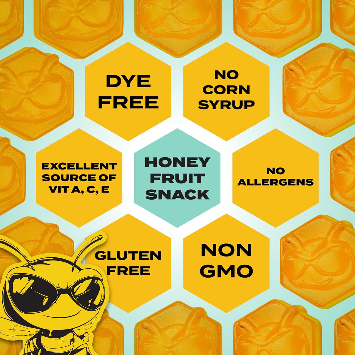 BEEUP Honey Fruit Snacks – With a Teaspoon of Honey in Every Pouch – Dye Free, No Corn Syrup – Individually Wrapped Fruit Snack Packs for School, Sports, Soccer – Very Berry (Pack of 10)