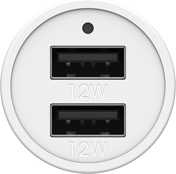 OtterBox USB-A Dual Port Car Charger, 24W Combined - Cloud Dream
