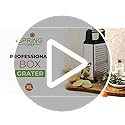 Spring Chef Professional Cheese Grater - Stainless Steel, XL Size, 4 Sides - Perfect Box Grater for Parmesan Cheese, Vegetables, Ginger - Dishwasher Safe - Black