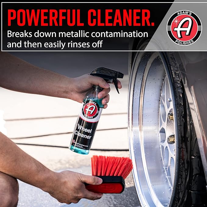 Adam's Polishes Wheel Cleaner Gallon - Tough Wheel Cleaning Spray for Car Wash Detailing | Rim Cleaner & Brake Dust Remover | Safe On Chrome Clear Coated & Plasti Dipped Wheels| Use w/Wheel Brush