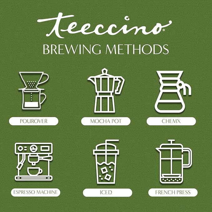 Teeccino French Roast Chicory Coffee Alternative, 5 Lb Bag - Ground Herbal Coffee That’s Prebiotic, Caffeine-Free & Acid Free, Dark Roast, 5 lb