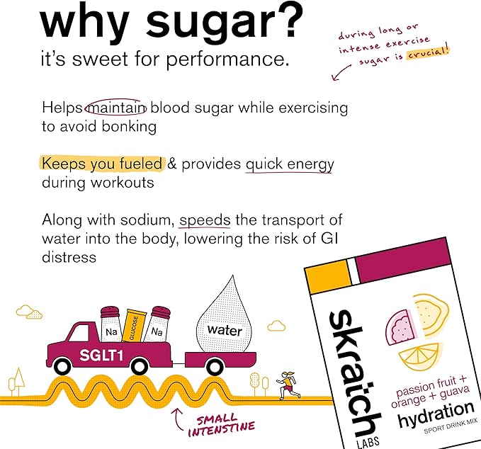 Skratch Labs Hydration Sports Drink Mix Packets – Real‑Fruit Electrolyte Powder for Fast Hydration & Endurance | Passion Fruit Orange Guava | 20 Pack | Vegan, Non‑GMO, Clean Ingredients