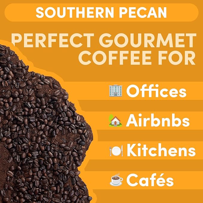 Southern Pecan Ground Coffee | Pecan Flavored Coffee Medium Roast | Rich Nutty Gourmet Flavored | Specialty Grade | 12 oz