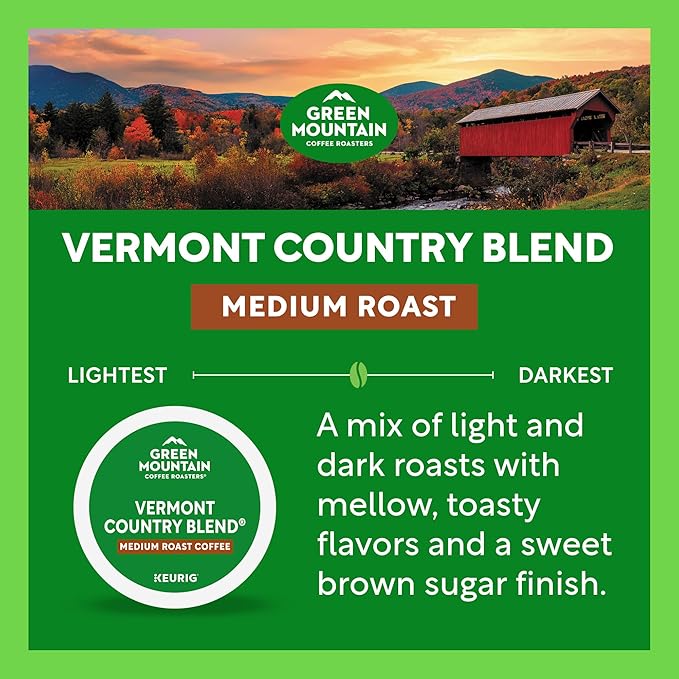 Green Mountain Coffee Roasters Vermont Country Blend Keurig Single-Serve K-Cup Pods, Medium Roast, 96 Count