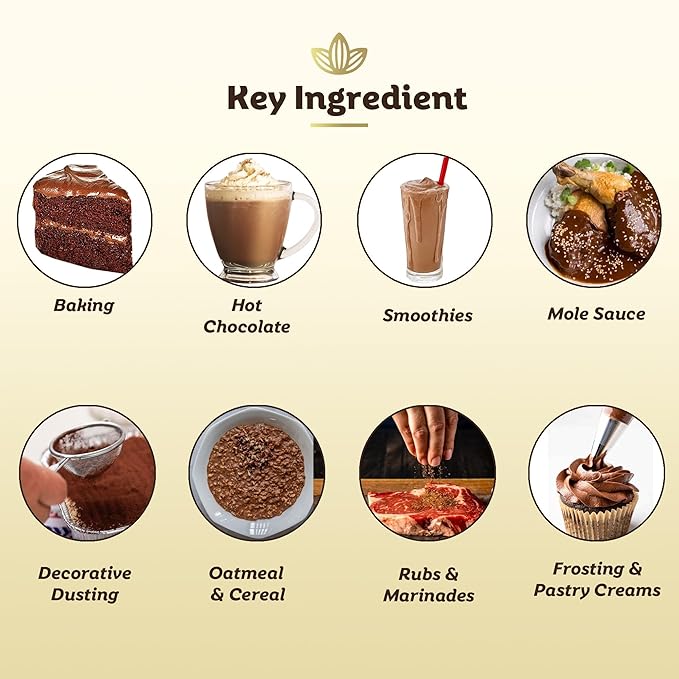Cocoläat European Style Dutch Cocoa Powder | Culinary Grade for Bakers, Pastry Chefs, & Chocolatiers | Dark and Rich With High 22/24% Cocoa Butter | Resealable Pouch | 12 oz, 340 g