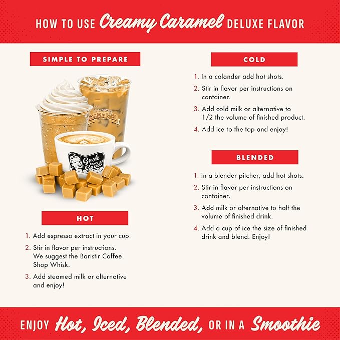 Gosh That’s Good! Creamy Caramel Flavor – 2 lb – Low-Calorie, Lactose-Free