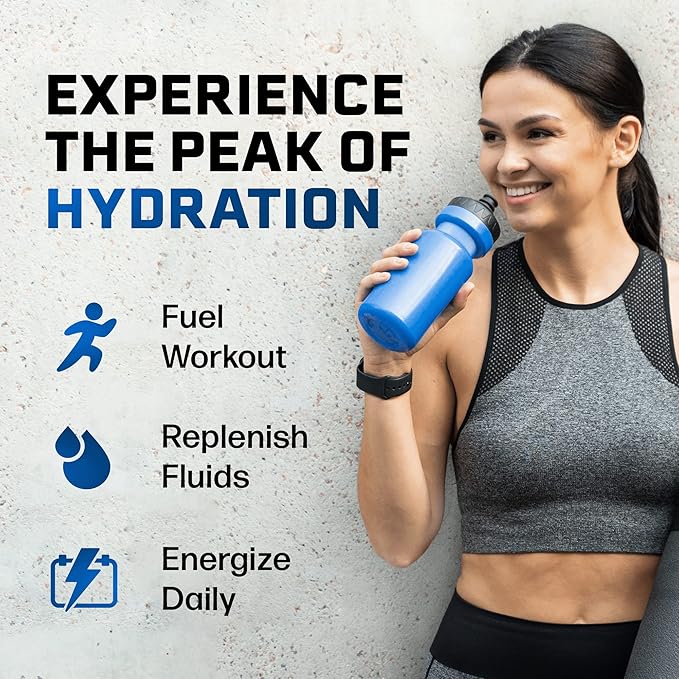PeakH20 Electrolytes Powder Hydration Packets | Berry Blue | 72 Servings | Sugar Free Water Flavor Packets for Workout Recovery