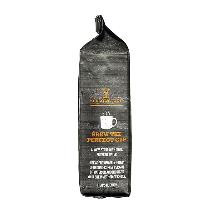 Yellowstone Maple Bourbon Medium Roast Coffee,100% Arabica Ground Coffee, 12 oz.