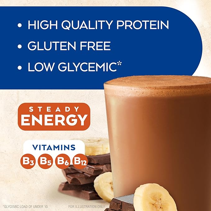 Atkins Chocolate Banana Protein Shake, 15g Protein, 5g Net Carbs, 1g Sugar, Low Carb, High Protein Shake, Banana Breakfast Protein Shake, 4 Pack (11 fl. oz Each)