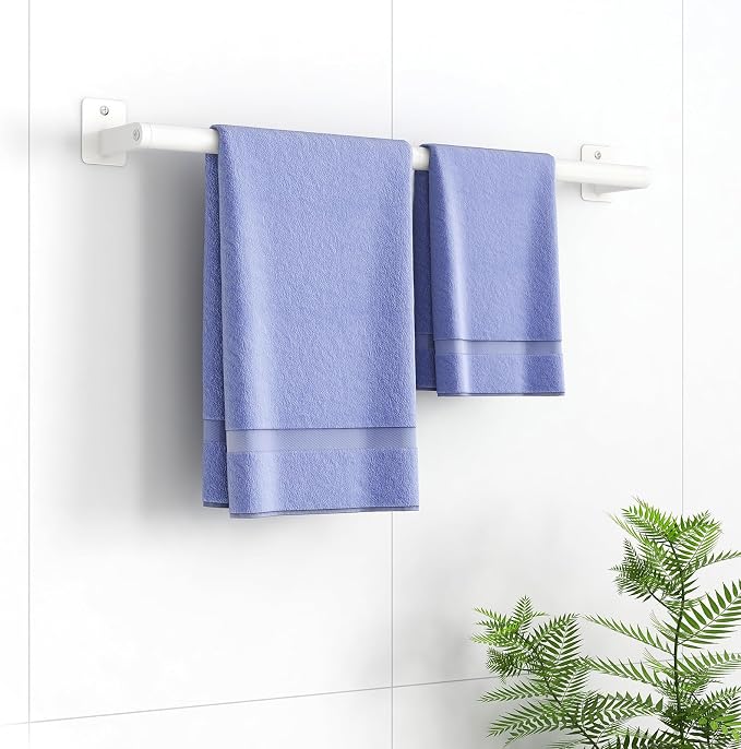 Bathroom Towel Bar, 24 Inch Towel Racks for Bathroom Wall Mounted, Heavy Duty Bath Hand Towel Holder Organizer, Modern Home Decor Towel Rod Bathroom Hardware Accessories, White