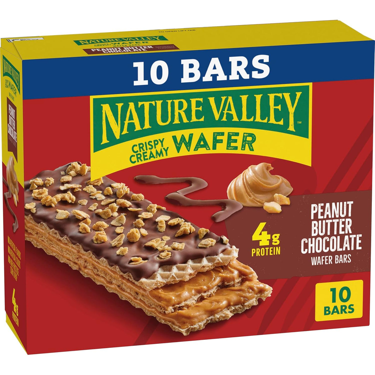 Nature Valley Crispy Creamy Wafer Bars, Blueberry, Whole Grain, 5 Bars, 6.5 oz