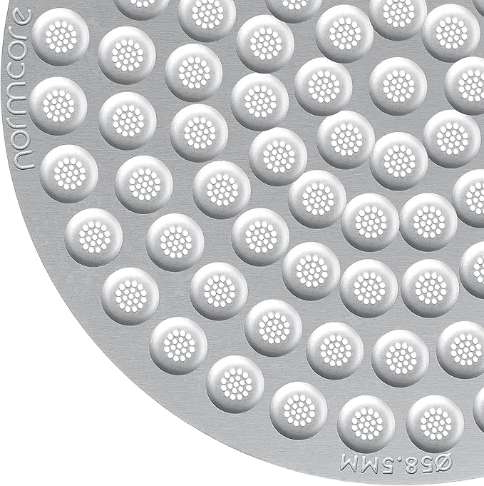Normcore 58.5mm Puck Screen, 0.8mm Thickness, Lower Shower Screen, Reusable Metal Filter for 58mm Portafilter Basket, 316 Stainless Steel