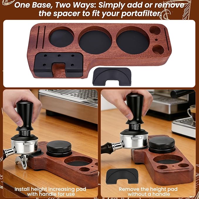 9 Pack Espresso Tamper Station&Coffee Distributor Tamper&Espresso WDT Stirrer&Coffee Tamping&Brush&Coffee Dosing Funnel&Espresso Puck Screen, Latte Art pen and Towel (51 mm)