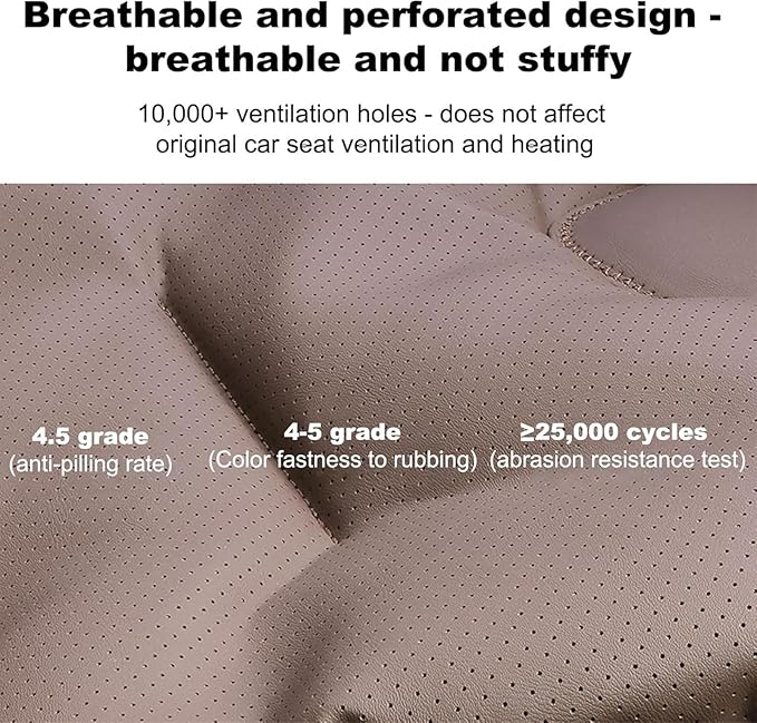 Car Seat Cushion for Porsche Macan 2015-2025-pr, Breathable Non-Slip Driver Seat Pad Ergonomic Memory Foam for Long Driving Car Office,B/3Pcs-Coffee