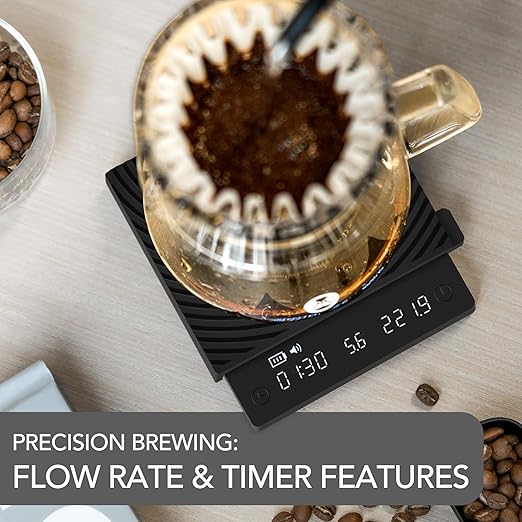 Timemore Basic Mini Coffee Scale, Slim & Lightweight Design, Three Modes | Digital Espresso Scale with Timer for Precision Brewing, Black