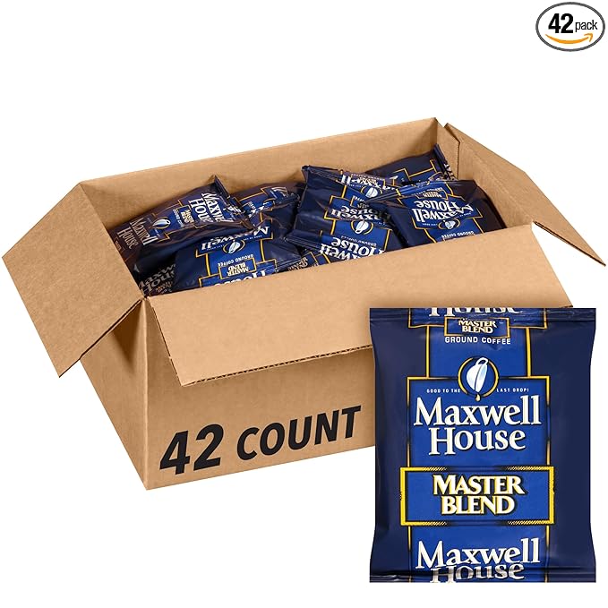 Maxwell House Master Blend Medium Roast Ground Coffee (1.25 oz Bags, Pack of 42)