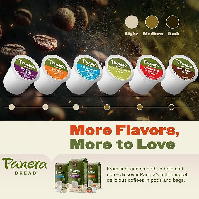 Panera Coffee Cinnamon Roll Ground Coffee, 100% Arabica Medium Roast, Bakery-Inspired Flavor, No Artificial Ingredients, 12oz Bag Pack of 6 (72 oz Total) for Home Brewing