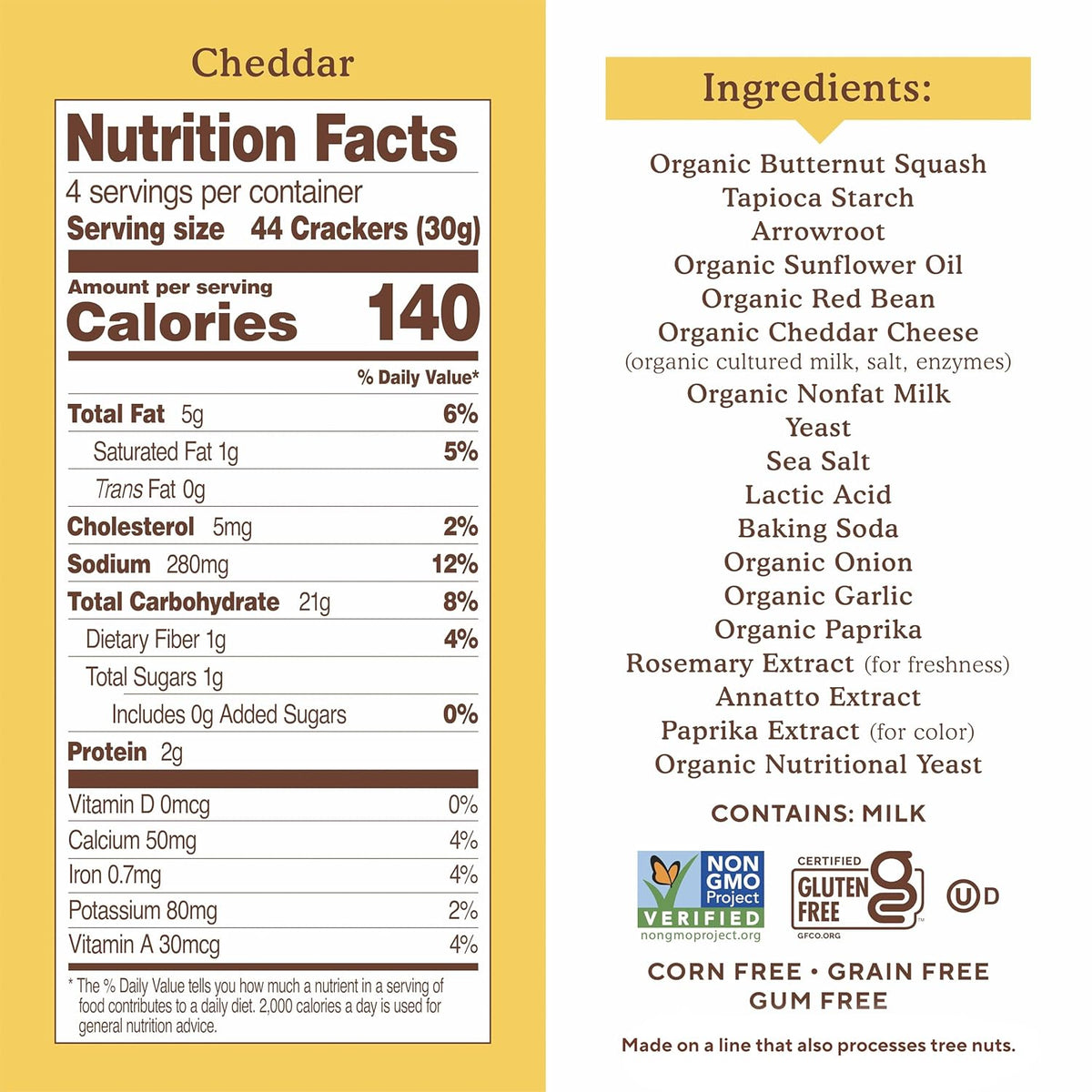 Simple Mills Pop Mmms Cheddar Baked Snack Crackers, Gluten Free, 4 Ounce (Pack of 1)