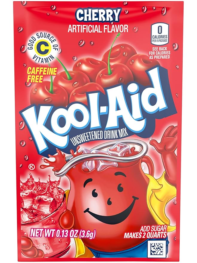 KOOL-AID CHERRY Unsweetened Drink Mix (12 Packets)