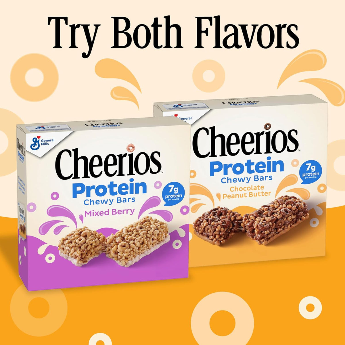Cheerios Protein Chewy Bars, Snack Bars, Chocolate Peanut Butter, 5 Ct, 6.35 oz
