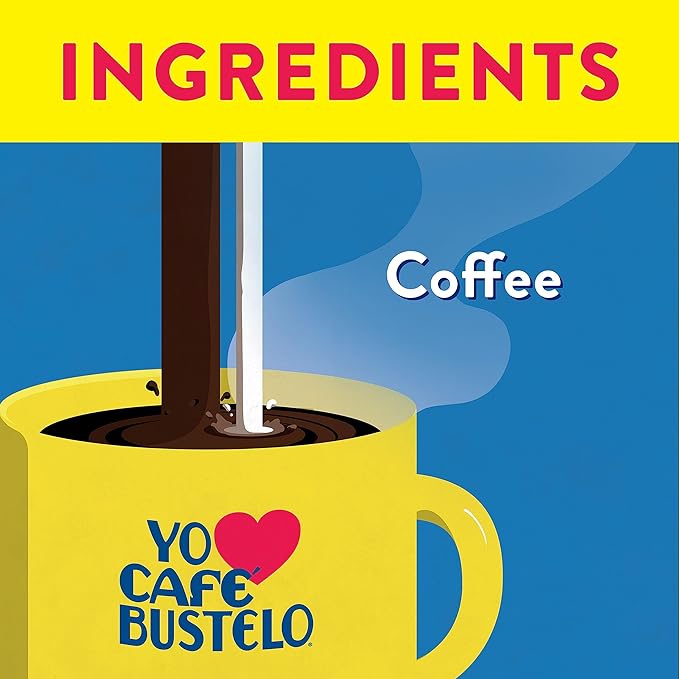 Café Bustelo, Decaffeinated Espresso Ground Coffee, 10 Oz. Can, 12 Count Case
