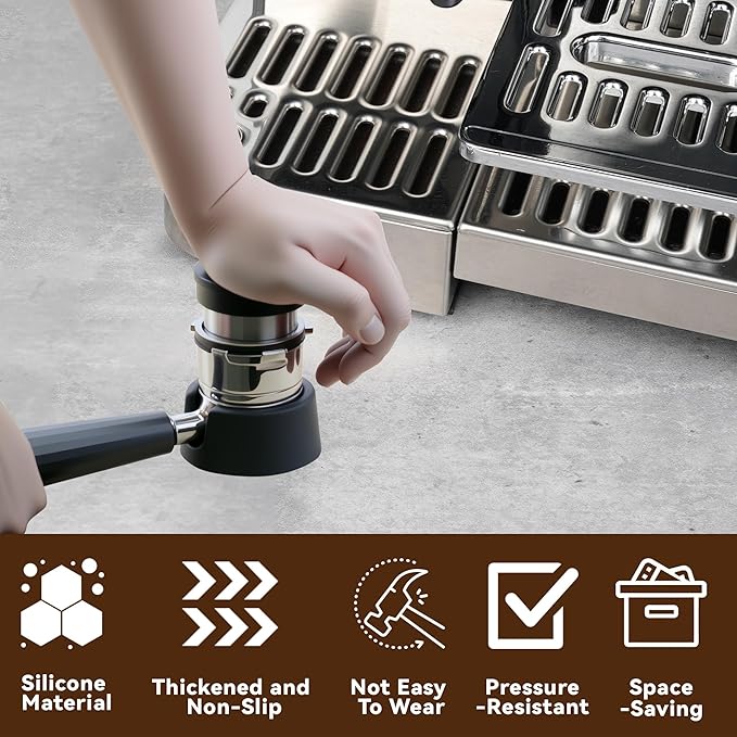 3-in-1 Silicone Coffee Mat + Coffee Tamper Base + Top Mat for Ninja Espresso Machine, Accessories for Ninja Luxe Cafe ES601/ES701