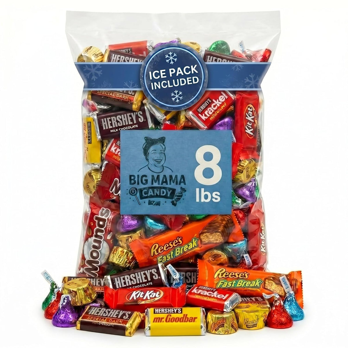 Chocolate Candy Variety Pack 2 LB – Individually Wrapped Assorted Mini Bars | Bulk Candy Parties, Office & Gift Bags, Father's Day - Ice Pack Included
