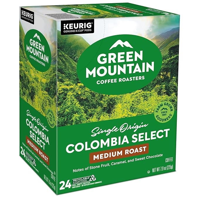 Green Mountain Coffee Roasters Colombia Select Coffee, Keurig Single-Serve K-Cup Pods, Medium Roast Coffee, 96 Count