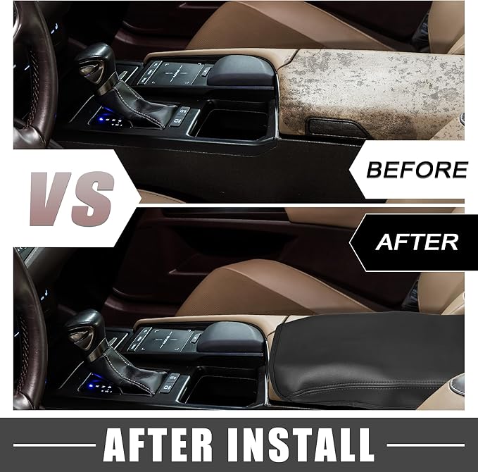 Auto Center Console Pad Waterproof Armrest Seat Box Cover Protector for Lexus ES330 ES350 2005-2009 Black