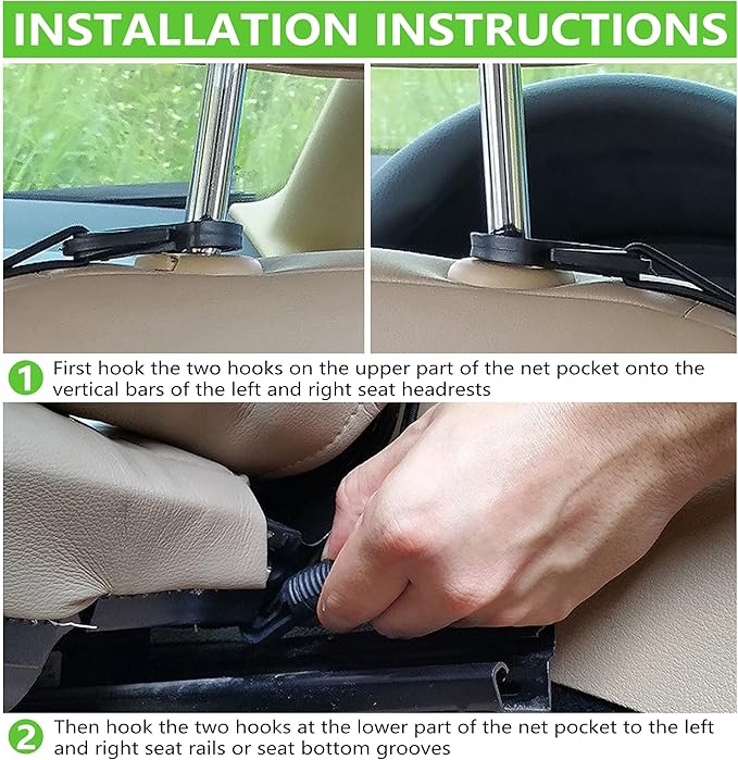Dog Pet Net Barrier with Auto Safety Mesh Organizer Universal for Cars, SUVs -Easy Install,Car Divider & Storage Bag, Car Divider for Driving Safely with Children & Pets(Black-3 Layer)