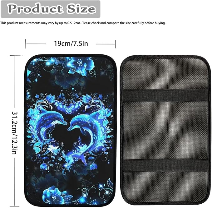 Biyejit Car Center Console Armrest Cushion Cover Pad Car Interior Decor Accessories Universal Fit for Sedan, Truck, SUV