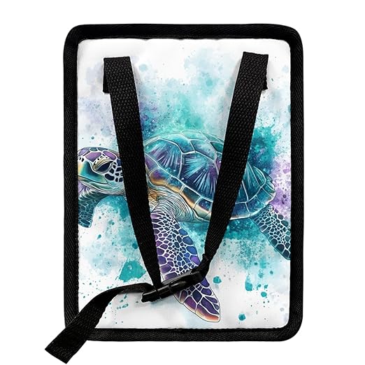Watercolor Sea Turtle Car Trash Can with Lid Garbage Bag Dustbin Container Waste Basket Storage Pocket Hanging Large Capacity Vehicle Trash Bin