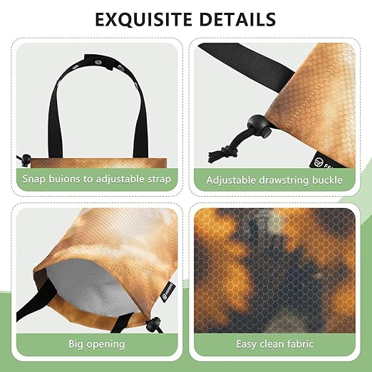 ALAZA Hanging Car Trash Bags Garbage Bag Trash Can for Back Seat Small Astronaut Sunflower Washable Storage Bag Retractable 2 Pack