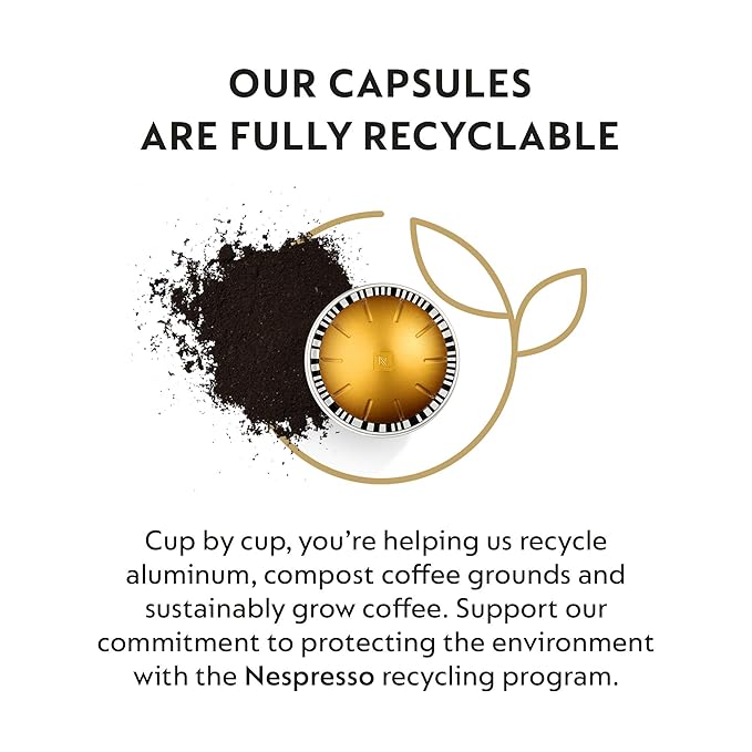 Nespresso Capsules Vertuo, Voltesso, Mild Roast Espresso, 50-Count Espresso Pods, Brews 1.35oz.