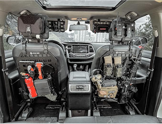 PETAC GEAR Tactical Car Seat Back Organizer | Rigid Molle Panels for Vehicles | Truck Mount Rack Panel for Tactical Gear Accessories. …