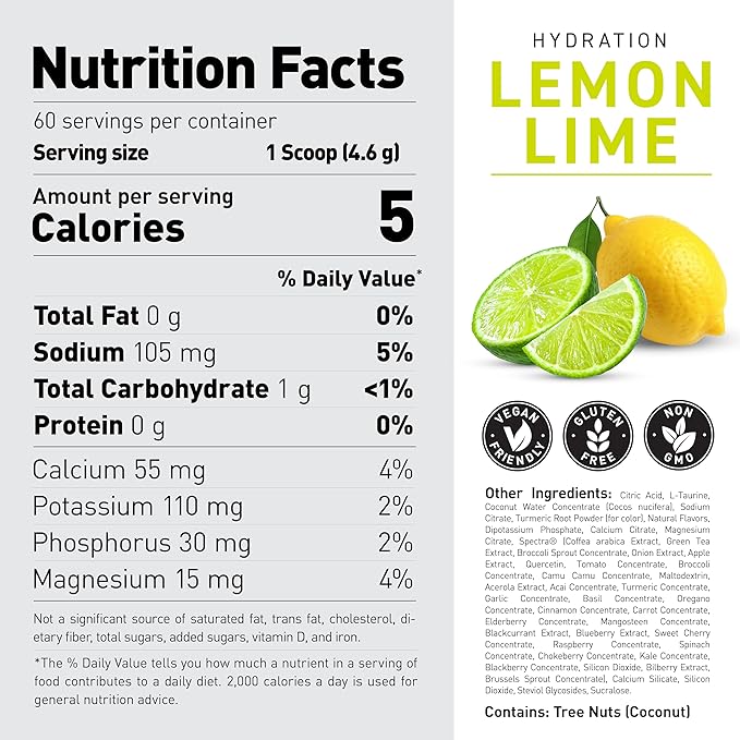 Kaged Hydration Drink Mix | Sugar Free | Tastes Amazing | 5 Key Electrolytes, 60 Servings