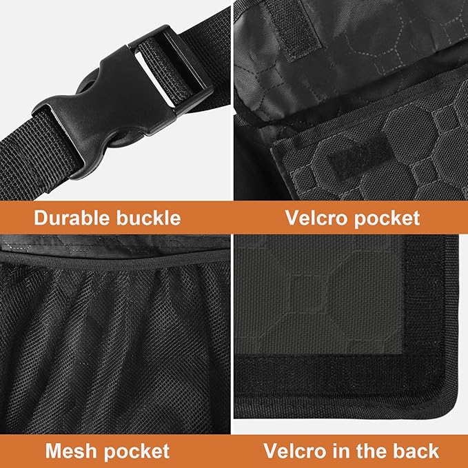 Car Trunk Organizer, Super Capacity Backseat Car Organizer for SUV/Truck/MPV(42"*18"), Hanging Car Storage Organizer with 8 Pocekts, Car Accessories for Women and Men- Black