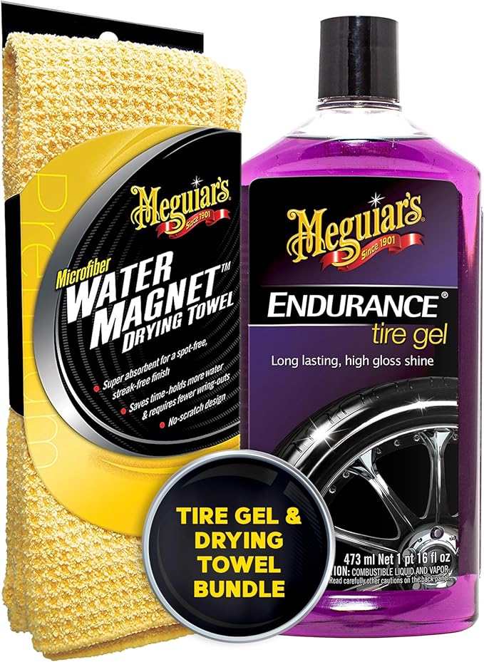 Meguiar's G7516 Endurance Tire Gel, Premium Tire Gel for a Lasting Glossy Shine - 16 Oz Bottle (Pack of 2)